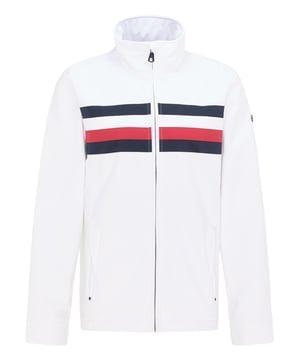 kein Futter, keine Füllung  Diese sportliche Funktionsjacke von DreiMaster Maritim stellt die perfekte Alternative zum Pullover oder Jacke dar. Das weiche Material dieser Jacke hat eine wärmende Fleece-Innenseite und lässt weder Wind noch Regen durch, zudem ist sie auch atmungsaktiv. Eben ein echtes Multitalent, das bei kalten Temperaturen auch unter einer Jacke getragen werden kann. Abgerundet wird die sportlich designte Jacke mit einem Stehkragen, damit auch der Hals gut geschützt ist und zwei seitliche Reißverschlusstaschen bieten genügend Platz für warme Hände. Dekorative Streifen auf der Brusthöhe und auch im Rücken unterstreichen die sportliche und lässige Note.  Funktionsjacke