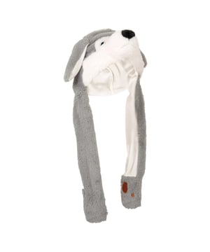 100% Polyester. Stof: Zachte aanraking. Ontwerp: Wolf. Bevestigde oren.