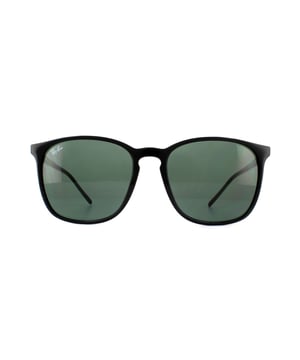 Las gafas de sol Ray-Ban RB4387 601/71 Black Green tienen un diseño sencillo y estilizado con forma cuadrada y puente en forma de ojo de cerradura.