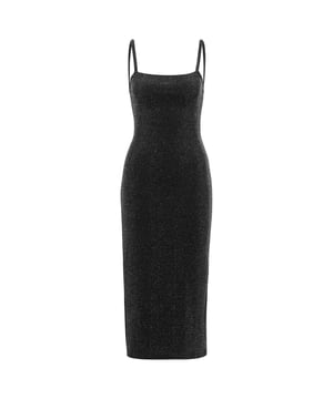 Womens HUGO Nolores Dress in black.- Square neckline.- Thin straps.- Sleek and flattering silhouette.- Stretchy fabric.- Ref: 50483166001