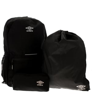 Umbro School Backpack Gym Bag Pencil Case Axis Back To School Set  Black. Accessories Bags.