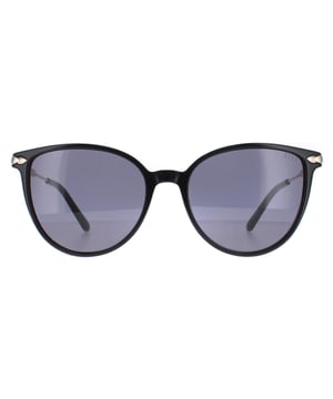 Elle Cat Eye Womens Black Grey 14912  Sunglasses are a modern cat eye design that effortlessly combines elegance with a touch of edginess. The frame is expertly crafted from high-quality acetate, ensuring durability and a comfortable fit that lasts all day. The Elle logo features on the slender temples for brand recognition.