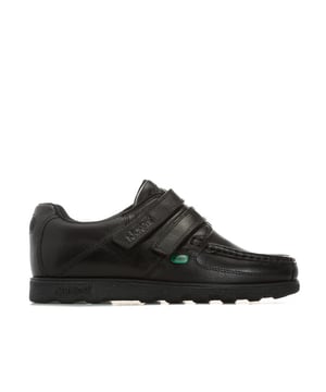 Zapatos Junior para Niños Kickers Fragma con Correa en Negro<BR><BR>-Cierre de gancho y lazo<BR>-Acabado de cuero liso<BR>-Tobillo y lengüeta acolchados<BR>-Lengüeta en el costado<BR>-Marca en el costado del talón, la correa y la lengüeta<BR>-Parte superior de cuero, forro textil, suela de goma