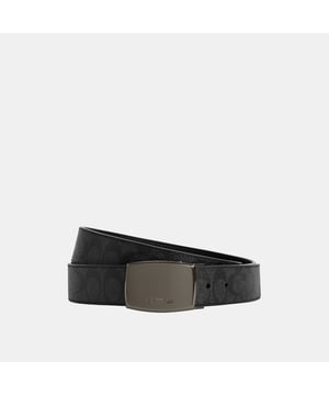 38MM Harness Plaque Belt Gift Box in Signature, Cut-to-size
 Reversible
 Includes interchangeable buckles
 Packaged in a Coach gift box,  Width: 3.80 cm