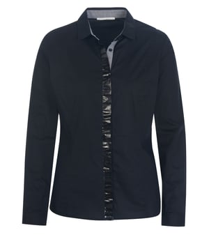 97% Baumwolle, 3% Elastan; GAS Jeans Bluse; Modell: 155648071620 0200; Hochwertige Verarbeitung, Leicht tailliert; Verdeckte Knopfleiste; Kentkragen; Manschetten