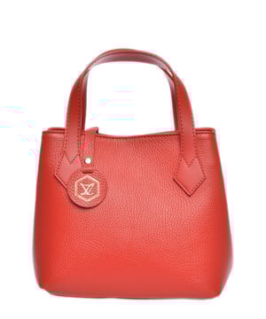 Bolso de mano  
100% piel de vaca  
Cierre superior con cremallera  
Bolsillos internos con cremallera  
Dimensiones: 19x22x12 cm  
Asa: 27 cm  
Correa de hombro: 105 cm  