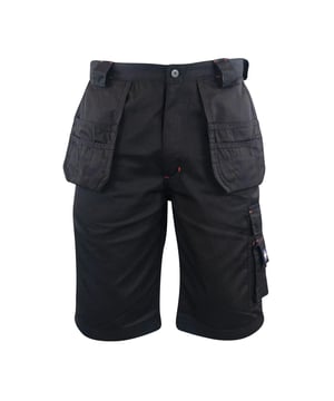 65% Polyester, 35% Baumwolle. Design: Unifarben. GSM (Gramm pro Quadratmeter): 210. Taschenart: Zwei Taschen am Oberschenkel, 2 Taschen hinten, Klappenverschluss, 2 Vordertaschen, Eine Handytasche. Knopfverschluss, Hosenschlitz mit Reißverschluss. Gewebetechnik: langlebig, Flexibel, Leicht, knitterfrei. Gürtelschlaufen, Pflegeleicht, Schlaufe für Hammer, Dreifacher Stich. Taille: Mittlere Bundhöhe. Passform: Lose.