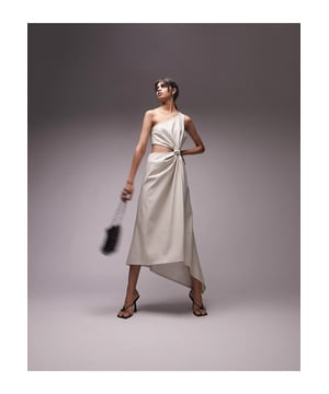 14+ One Shoulder Dress Beige