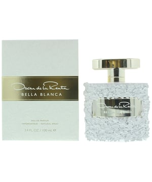 Bella Blanca by Oscar de la Renta is a floral fragrance for women. Top notes: pear, lily-of-the-valley and green leaves. Middle notes: jasmine, tuberose, orange blossom and rose. Base notes: musk, sandalwood and white iris. Bella Blanca was launched in 2018.