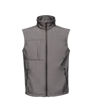 Geweven softshell bodywarmer voor warmte Waterdicht en ademend, windbestendig membraanweefsel 2 onderste zakkenhebben een rits en ook 1 borstzak met rits Verstelbaar schokkoord.