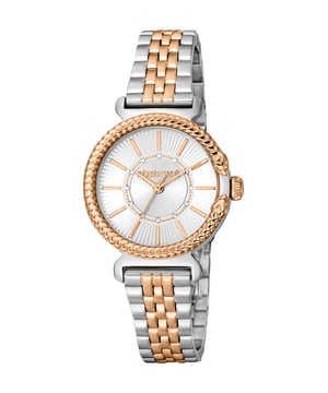 RC5L061M0095 Roberto Cavalli 4894626219504 Reloj de mujer de cuarzo, acero inoxidable plateado, resistencia al agua 5 ATM, 30 mm