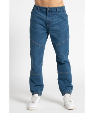 These denim cargo pants from Tokyo Laundry are perfect for everyday wear. Feature two side pockets and two back pockets, belt loops, zip fly and a button to fasten, and ribbed elasticated cuffs. Made from cotton fabric to ensure high quality and comfortable wear.