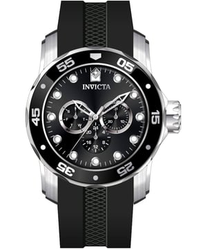 El Invicta 45721 tiene una caja de acero inoxidable de 48 millimetros con una esfera negro.
Esta modelo funciona con un movimiento de Cuarzo preciso.
Resistencia a la presión de aqua de 10 bares.
Este modelo es parte de la colección Invicta Pro Diver - SCUBA.

2 años de garantía Invicta.