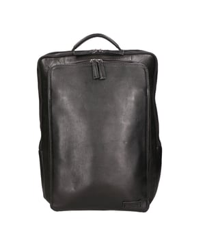 Herenlaptoprugzak met verstelbare schouderbanden. Handgemaakt product van echt, ingevet kalfshaar.