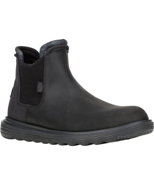 A classy boot for a classy dude. Branson Classic is in it to win it this season with a faux leather water repellent upper, lightweight flex outsole and rubber pods for added traction. Slip into classic HEYDUDE comfort and style.