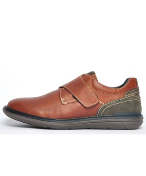 These mens slip-on comfort shoes from Catesby England feature a quality flexible, durable, cushioned construction with intricate designer stitch detailing and on-trend casual everyday styling. The adjustable strap provides an easy on/off wear, and the durable and flexible rubber outsole delivers grip on a multitude of surfaces, and with a soft cushioned footbed and padded heel and ankle support you have a great shoe which fits in with any casual or formal attire.
 - Leather upper
 - Leather and textile inner
 - Single adjustable strap fastening
 - Padded ankle collar.
 - Soft padded footbed
 - Durable rubber outsole