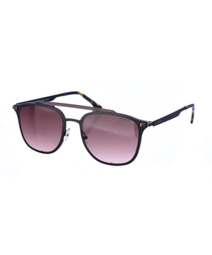 Gafas de sol Armand Basi con montura de metal.
 Color Negro-habana
 Forma rectangular.
 Lentes de color Marrón
 Patillas metalicas y acabado en acetato.
Nombre de la marca grabado en la lente.
 100% Protección UV. 
 Incluye una funda de tela de protección.
 Los colores reales del producto pueden variar ligeramente con respecto a los colores que muestra su monitor.
 
 Medidas  Ancho lente: 55 mm. Puente: 20 mm. Patillas: 145 mm.
 
 Limpiar las gafas con agua y jabón (neutro).
 - No utilice paños sucios o abrasivos, que puedan alterar las características de los filtros.
 - Utilice solo accesorios y repuestos originales.