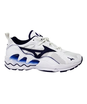 Mizuno Sport Style Wave Rider 1 White Lace Up Mens Running Trainers D1GA192714