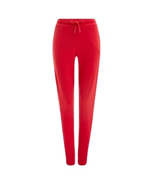 Jogginghose Tommy Jeans Track Pant Damen Rot Baumwolle. Authentische Stadtbekleidung der Marke Tommy Jeans - Streetwear/Sportswear-Design von Tommy Jeans - Tommy Jeans für Damen, modisch und perfekt für den Alltag - Die rote Jogginghose von Tommy Jeans lässt sich hervorragend mit dem Rest Ihrer Garderobe kombinieren - Bequeme Baumwollqualität - klassisch - Track Pant -