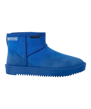 Upper: Moulded, PVC, Waterproof. Lining: Faux Fur. Insole: TECFOAM. Outsole: Angled Lugs, PVC. Branded Tab. Flat. Cut: Ankle. Design: Logo, Plain. Toe Style: Round. Fastening: Pull-On.