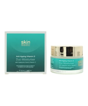 Skin Research Anti-Ageing Vitamin D With Hyaluronic Acid and Vitamin C Duo Moisturiser is a powerhouse skincare product designed to combat the signs of aging and promote a vibrant, youthful complexion. This dynamic duo combines the benefits of Vitamin D, Hyaluronic Acid, and Vitamin C for a comprehensive approach to skincare. Vitamin D is a vital nutrient known for its ability to support skin health and protect against environmental stressors. It aids in maintaining a youthful, healthy appearance by replenishing the skin's Vitamin D levels. Hyaluronic Acid is a potent hydrating ingredient that helps to lock in moisture, leaving the skin plump, smooth, and deeply nourished. It supports the skin's natural moisture barrier, helping to prevent dehydration and maintain optimal hydration levels. Vitamin C is a powerful antioxidant known for its brightening and protective properties. It helps to even out skin tone, reduce the appearance of dark spots, and boost collagen production, resulting in a more radiant and youthful complexion. The lightweight, non-greasy formula of this moisturiser duo allows for easy application and quick absorption. It provides a surge of essential nutrients, supporting the skin's natural regeneration process. Over time, this leads to a smoother, firmer, and more supple complexion. This moisturiser duo is suitable for all skin types and is an essential addition to any anti-aging skincare regimen.