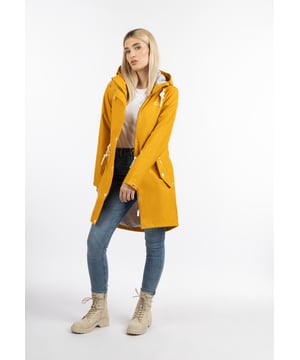 keine Füllung  An regnerischen Tagen bietet dieser Regenmantel von ICEBOUND wundervollen Schutz. Das Material ist wind- und wasserdicht und lädt somit bei allen Witterungslagen zu einem Spaziergang ein. Die große Kapuze mit stylishen Kordeln hat einen extra Regenschutz, der besonders an stürmischen Tagen vorteilhaft eingesetzt werden kann. Ein angenehmes Tragegefühl erzeugt das weiche Jersey-Innenfutter. Der labeltypische Print befindet sich  auf der Brust sowie am Oberarm.  Regenmantel