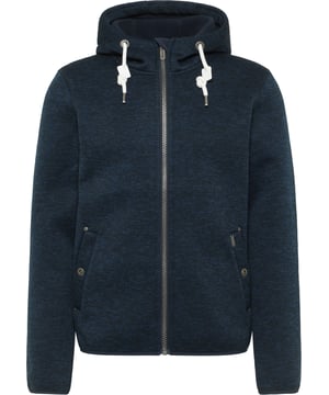 Dit gebreide fleecejack van ICEBOUND is het perfecte alternatief voor een trui en jas. Het is gemaakt van een zacht gebreid materiaal in een gemêleerde look en heeft een zachte fleecekwaliteit aan de binnenkant die zorgt voor een uitstekend warmtebehoud. De grote zijzakken met praktische drukknopen vormen een aanvulling op de grote capuchon met gegraveerde oogjes en stijlvol koord. Met deze jas heb je een perfecte combinatie van praktische elementen en trendy design. Ook ideaal als overgangsjas.