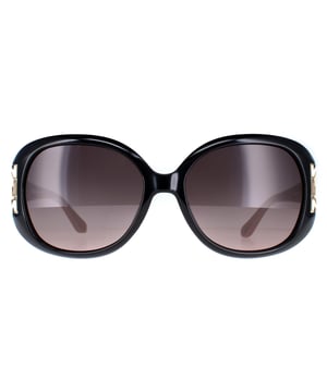 Las gafas de sol Salvatore Ferragamo SF668 001 con degradado marrón topo negro son unas impresionantes gafas de sol ovaladas de gran tamaño con una bonita forma curvada y un precioso diseño de bisagra con anilla que aporta un acabado elegante y chic a este estilo de alta calidad.