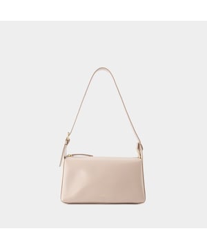 Top Handle : 9 cm. Worn on the shoulder - Material : smooth calfskin. Lining : cotton. Colours: GREY - MOON GREY. Made in Tunisia. Closure: top magnetic clasp. Interior: no inner pockets. Width: 11.4. Height: 13.5. Length: 25.5.