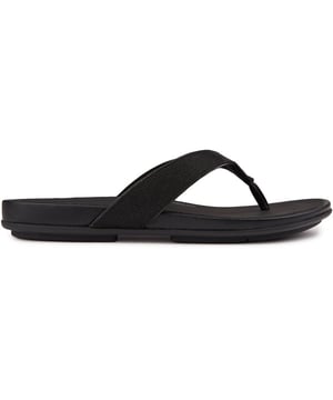 Sandalias Fitflop gracie shimmerlux negras para mujer, confeccionadas con textil y suela de goma. Incluye: tecnología Comfort, marca Fitflop, correas cómodas y correas brillantes.