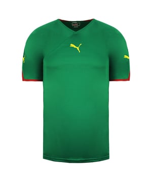 Camiseta Puma de manga corta y cuello en V verde para hombre B2B 740024 05