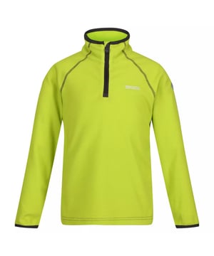 100% Polyester. Microfleece mit Ministreifen und Reißverschluss am Hals. 140gsm. Dehnbare Bündchen an Ärmeln und Kragen. Maschinenwaschbar.