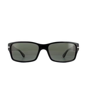 Persol Sunglasses 2803S 95/58 Black Green Polarized are a classic Persol shape with double stripe on the arms and Persol's instantly recognisable supreme arrow on the temple.