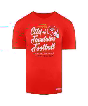NFL Team Apparel Short Sleeve Crew Neck Red Juniors T-Shirt MKC2072RE