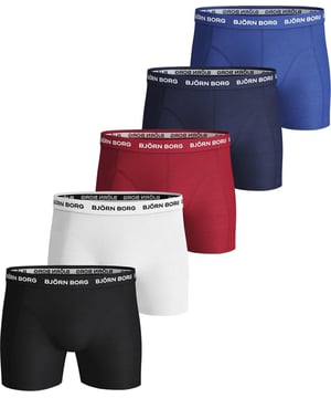Boxers para hombre 5-Pack Black Mix de la marca Bjorn Borg.  Marca: Bjorn BorgNombre del modelo: Black MixCategoría: bóxers hombreComponentes: algodón, elastanoColor: negro, multicolor.