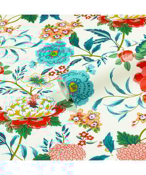 Add instant happiness to your home with the Azalea wallpaper featuring bright blooming flowers bursting with colour. Taking elements of the outdoors and bringing them to life with a bold palette of red and contracting yellow and blue hues, this beautiful wallpaper will add a focal point to your décor. This wallpaper is a paste the wall application; simply paste the wall, hang your paper, and leave to dry. Each roll is 10m long and 52cm wide. Pattern repeat: 53cm Straight match. Our Azalea wallpaper can be used to paper the whole room or to create an eye-catching feature wall. This wallpaper is also wipeable so that any light marks can be dabbed away.