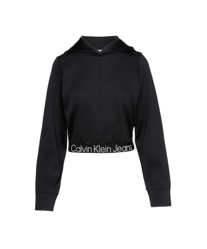 Sweat Calvin Klein Jersey Milano Femme Schwarz Synthetisch. Authentisches Kleidungsstück der Marke Calvin Klein - Streetwear/Sportswear Design von Calvin Klein - Calvin Klein für Frauen, modisch und perfekt für den Alltag - Sweat Calvin Klein in Schwarz lässt sich hervorragend mit dem Rest Ihrer Garderobe kombinieren - bequemer Synthetikstoff - klassisch - Jersey Milano -