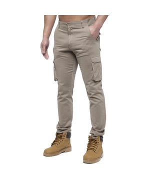 Enzo Mens Cargo Straight Fit Denim Trousers. Features 2 Front Slash Pockets, 2 Side Cargo Pockets and 2 Back Pockets. Zip Fly Fastening. Ideal For Casual or Workwear.