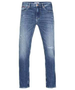 100% Baumwolle; Thommy Hilfiger Jeans Austin;  Modell: DM0DM174471A5;  Hochwertig verarbeitet;  Slim tapared;  100% Baumwolle;  Klassischer "5 Pocket" Stil;  Verschluss: Knopf, Reißverschluss;  Gürtelschlaufen;  Destroyed Jeans;  Thommy Hilfiger Jeans Logodetails