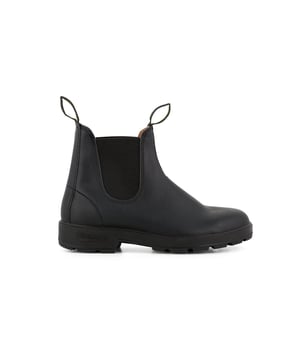 Blundstones are the original Australian work boot and have been a hallmark in premium leather boots since 1870. Introducing the first Vegan Series by Blundstone. Originating in Tasmina, this Blundstone #2115 classic vegan chelsea boot is one of the most versatile and long-lasting shoes money can buy. With its timeless and classic style, it features premium black vegan certified material uppers and XRDÂ® Technology for supreme shock absorption. The sturdy premium vegan leather uppers provide resistance to acids, fats, and oils and features a removable footbed and PU outsoles for all day comfort. Eye-catching, robust and built to last, these Blundstone 2115 are proof that sturdy and straightforward never goes out of style, and is the top choice for anyone looking for the best in style, comfort, and practicality.  Built for adventures with water resistant, thick premium black vegan leather uppers Microfiber upper and lining materials that are water-resistant and contain no animal-derived substances Extremely breathable and light with a high resistance to abrasion Black elasticated sides and iconic pull tags for easy slip-on Highly durable TPU outsole ensures that the boot can take a beating Cushioned midsole for all-day comfort SPS Max Comfort system for superb shock absorption of up to 90%