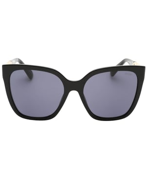 Moschino MOS098/S 0807 IR Black Sunglasses. Moschino Black Sunglasses. Be cool and stylish in Moschino sunglasses. Not only are they sleek and fashionable, they offer excellent sun protection that is both comfortable and sophisticated. Get ready to rock the season in style!. Lens Width = 55mm, Nose Bridge Width = 18mm, Arm Length = 140mm, Made In China. Moschino Black MOS098 0807  Sunglasses. Sunglasses, Sunglasses Case, Cleaning Cloth and Care Instructions all Included, 100% Protection Against UVA & UVB Sunlight and Conform to British Standard EN 1836:2005. Style Code: MOS098/S 0807 IR