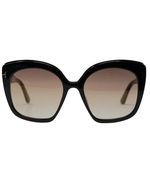 Tom Ford Chantalle FT0944 01B Black Sunglasses. Lens Width = 55mm, Nose Bridge Width = 19mm, Arm Length = 140mm. Made In Italy, Tom Ford Black Sunglass. Branded Sunglasses Case and Cleaning Cloth Included. 100% Protection Against UVA & UVB Sunlight and Conform to British Standard EN 1836:2005. Tom Ford Chantalle FT0944 01B Sunglasses