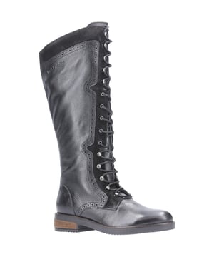 Der Rudy ist ein hoher Damenstiefel von Hush Puppies mit Brogue-Details.Obermaterial aus Leder und Wildleder, Schnürverschluss sorgt für die perfekte Passform mit elastischer Innenseite für zusätzliche Nachgiebigkeit und durchgehendem Innenreißverschluss für Bequemlichkeit.Memory Foam und warmes Textilfutter sorgen für Komfort