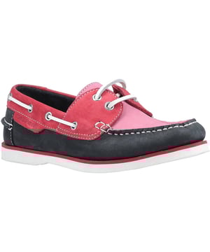 The womens Hattie Classic Boat shoe from Hush Puppies is a Summer slip on style with lace detailing. Crafted from premium Nubuck and Leather, featuring a memory foam sock for superior comfort. Flexible and Hardwearing sole with Siping pattern