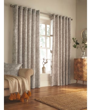 Add a burst of the woodland to your interior with this printed curtain set. Designed to epitomise the concept of the outdoors being combined within the interiors of the home. This light and airy cotton mix fabric makes the curtains perfect for all year-round use, allowing the design to be perfect for transitioning into all seasons, as well as featuring three calming colours. Taking inspiration from the outdoors, the printed design of pinecones and sprigs is perfect for contemporary country styling.