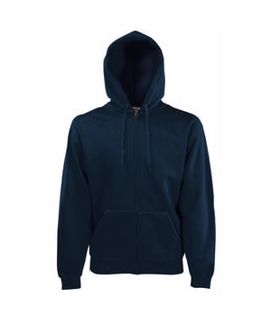 Eingesetzte Ärmel. Doppelte Stoffkapuze mit Kordelzug und einfarbiger Kordel. Tiefe Beuteltaschen vorne. Single-Jersey-Nackenband für mehr Komfort. Modischer, schmaler, verdeckter Reißverschluss in voller Länge für bessere Bedruckbarkeit. Gerippter Saum und Bündchen mit Lycra® für Formbeständigkeit. Durchgängig mit Zwillingsnadeln genäht. Mit Seitennähten. Auch in Damengrößen erhältlich, Code 62924. und in Kindergrößen, Code 62035. Gewicht: 280 g/m²,. Material: 70% Baumwolle, 30% Polyester. S (35-37: To Fit (ins)). M (38-40: To Fit (ins)). L (41-43: Anpassen (ins)). XL (44-46: Passform (innen)). 2XL (47-49: Passform (ins)). FRUIT OF THE LOOM - eine traditionsreiche Marke, die ein umfassendes Bekleidungssortiment anbietet.