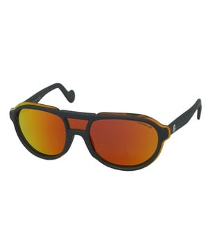Moncler ML0055 20C Sonnenbrille. Linse Breite = 99mm. Nasensteg Breite = 0mm. Bügellänge = 140mm. Sonnenbrille, Sonnenbrillenetui, Reinigungstuch und Pflegeanleitung im Lieferumfang enthalten. 100% Schutz gegen UVA- und UVB-Strahlen und entspricht der britischen Norm EN 1836:2005