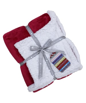 Prepare yourself for the holiday season with the Paoletti Luxe Sherpa fleece throw. Created with luxurious 220gsm microfleece for a super soft velvet feel front that emanates an opulent sheen. With a 250gsm Sherpa sheepskin reverse in optic white you'll be keeping toasty warm all night long. Serving as the perfect gift this throw is beautifully presented with a ribbon trim and comes complete with a festive Christmas tag. In a range of rich colours you'll find a choice to suit any home whether you're giving it as a gift or to dress up your own interior. Made of 100% hard-wearing polyester this faux fur throw can withstand the busiest of households whether you have children or pets. This gorgeous throw is incredibly easy to care for as it is fully machine washable at 30 degrees. Do not iron and lay flat to dry for the best results.