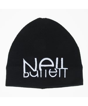 Neil Barrett Sliced Logo Beanie Schwarze Mütze. Neil Barrett Sliced Logo Beanie Schwarze Mütze. 50% Wolle 50% Acryl. Dehnbare Passform. PBCP247 H9563 524. Hergestellt in Italien