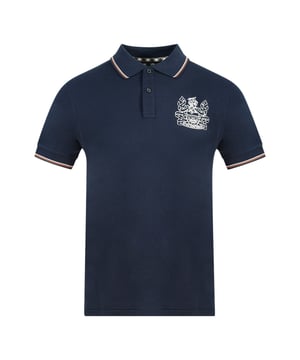Polo Aquascutum Aldis Crest azul. Polo azul con logo Aquascutum Aldis Crest. Logotipo de la marca, mangas cortas. Ajuste elástico 95% algodón 5% elastano. Ajuste regular, se ajusta a la talla real. QMP023 85